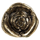 Cumpara ieftin Set 2 butoni mobilier metal auriu Floare &Oslash; 3x3 cm / S3 cm