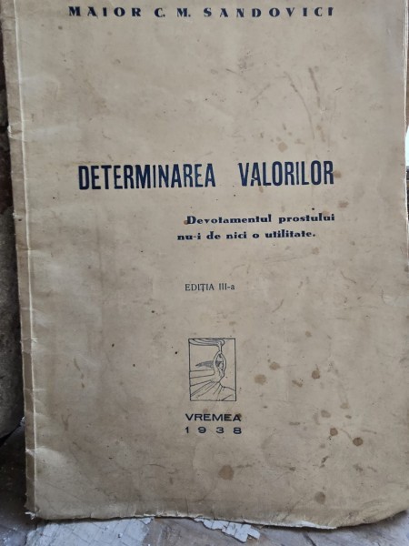 Determinarea valorilor - Maior C.M. Sandovici