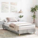 vidaXL Cadru de pat Gri Beton 80 x 200 cm Lemn prelucrat 8009064