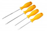 Set Surubelnite Tolsen Magnetic 4 buc, PH2x100 mm, 6.5x100 mm, Otel Crom Vanadiu, Antialunecare
