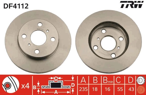 TRW DF4112 Disc frana