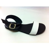 Sandale de dama din piele Black and White