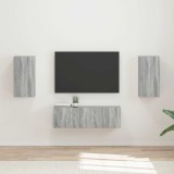 vidaXL Set Dulap pentru Televizor Montat pe Perete 4 pcs Gri Sonoma 3408913