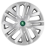 Cumpara ieftin Set 4 Capace Roti Skoda Nou Verde, model Raven Gray, R16, Autohelix MSA
