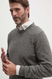 Barbour pulover de lana barbati, culoarea gri, călduros