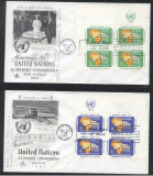UN New York 1961 Africa economic commission Mi.109-110 x 4 FDC UN.147