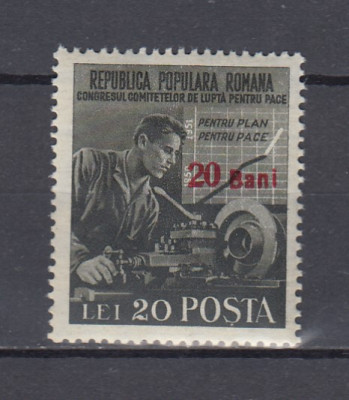ROMANIA 1952 LP 307 LUPTA PENTRU PACE SUPRATIPAR MNH foto