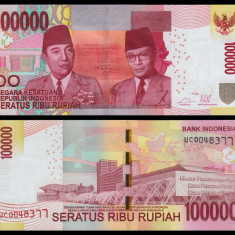 Bancnota Indonezia 100.000 Rupii 2014 - P153Aa UNC