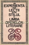 Cumpara ieftin Din Experienta Unor Lectii Despre Stilul Si Limba Operelor Literare -T.: 9130 Ex