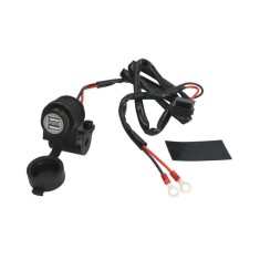 Priza moto 12V Oxford, 2x usb, negru