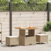 VidaXL Set de masă pentru grădină Bej Rattan poli 42007913