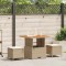 vidaXL Set de masă pentru grădină Bej Rattan poli 42007913