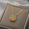 Lantisor Argint Auriu Trifoi Magnetic Se Deschide in 4 Inimioare -Four Leaf--, Argintboutique