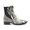 Ghete dama din piele cu imprimeu tip sarpe gri Rosa, 37, Ingiro