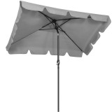 Umbrela de terasa si gradina reglabila, UV UPF 50+, gri deschis