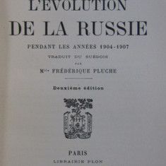 L'évolution de la Russie pendant les années 1904-1907 / Dr Adolf Törngren