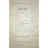 Perpessicius - Opere, vol. 11 (dedicatie) (Editia: 1980)