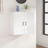 vidaXL Dulap de perete, alb extralucios, 60x31x60 cm, lemn compozit