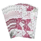 Plic color CNX, diverse culori, 110x160mm, model cu fluturasi, set 10 buc