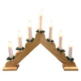 Decor piramida cu lumanari, 7 becuri, lemn, 230V KAD 01