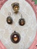SET vintage interbelic , aur , argint , citrin , autentic vintage, Marime universala