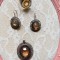 SET vintage interbelic , aur , argint , citrin , autentic vintage