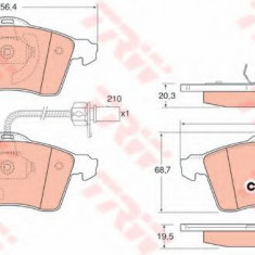 Set placute frana,frana disc VW TRANSPORTER IV bus (70XB, 70XC, 7DB, 7DW, 7DK) (1990 - 2003) TRW GDB1391