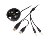 Hub USB Jack 3,5mm cu 2 Porturi și 3 Porturi USB