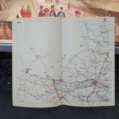 Arad, Nădlac, Sânnicolau Mare, Vinga, Curtici, Periam, hartă color c. 1930, 109