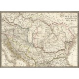 Harta Dacia, Panonia, Iliria si Moesia, A.H. Brue, 1828, 50x70cm, repro