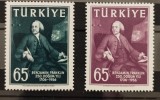 BC196, Turcia 1957, serie personalitati-Bejamin Franklin