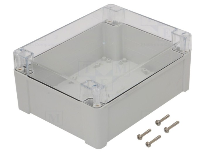 Carcasă universală IP67 ABS transparentă