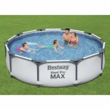 Piscina Bestway Steel Pro MAX 305x76 cm, Cadru Otel, 4678L, Montare Rapida, Durabila, Antirugina, Set Complet
