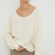 American Vintage pulover din amestec de lana femei, culoarea bej,