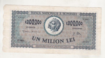 bnk bn Romania 1000000 lei 1947 foto