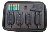 Set 4 Avertizori plus Statie cu penar pentru transport si baterii incluse, EAST SHARK