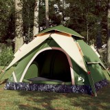 vidaXL Cort de camping cupolă 3 persoane, setare rapidă, verde