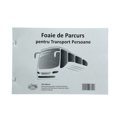 Foaie Parcurs Persoane A4, 100 File/Carnet - Formular Tipizat pentru Transportul Persoanelor foto