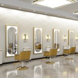 Consola consola de coafor barberă cosmetică oglindă LED cadru de aluminiu 170x70 STD