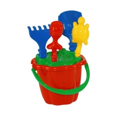 Set pentru nisip, galetusa 16 cm si 5 accesorii foto