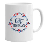 Cana alba personalizata best mom ever, INOVATIX&reg;. 330 ml