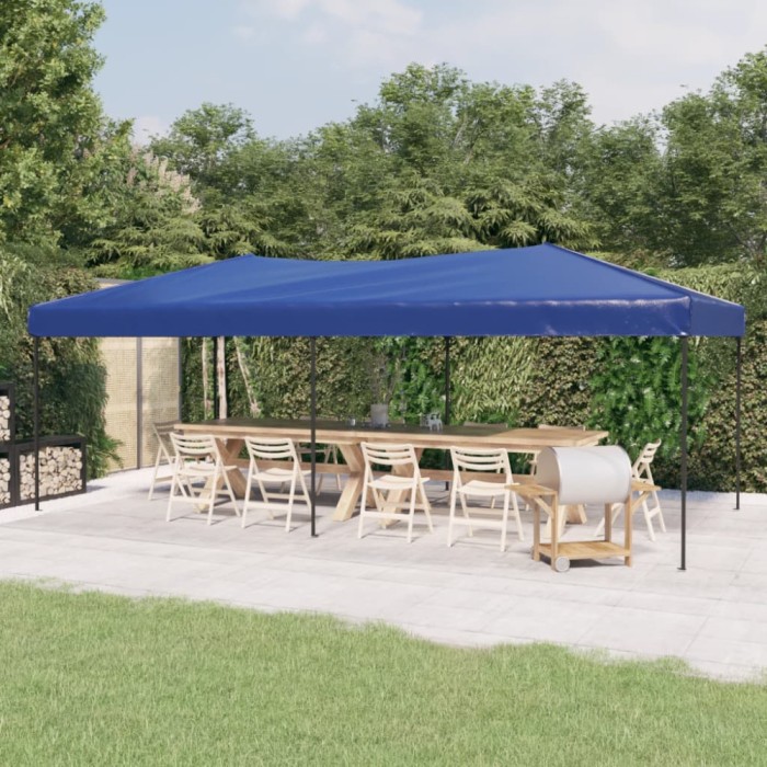 Gossi cort pliabil pentru petreceri, albastru, 3x6 m