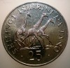 C.326 TANZANIA CONSERVATION GIRAFE 25 SHILINGI 1974 XF/AUNC ARGINT 25,5g 8848ex., Africa