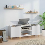 VidaXL Comodă discuri, alb, 121x38x48 cm, lemn prelucrat