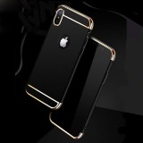 Husa iPhone X MyStyle Elegance Luxury 3in1 Neagra: Protectie Completa, Anti-Zgarieturi, Design Premium