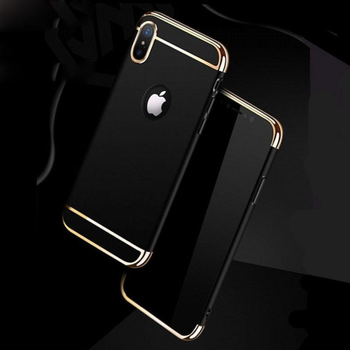 Husa Apple iPhone X, Elegance Luxury 3in1 Negru