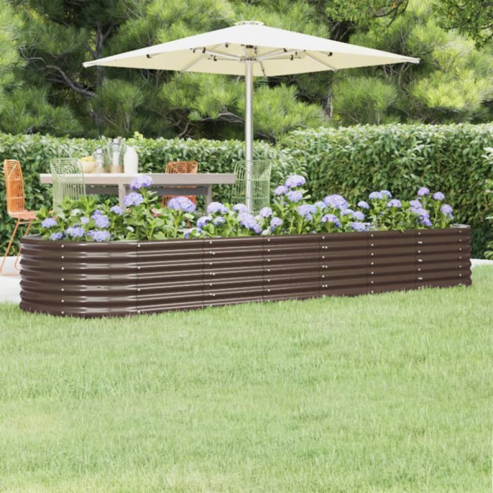 vidaXL Strat &icirc;nălțat grădină 296x80x36 cm oțel vopsit electrostatic