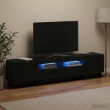 Cumpara ieftin Dulap TV LED cu 5 piese Negru Lemn prelucrat