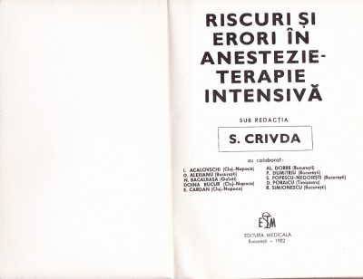 RISCURI SI ERUORI IN ANESTEZIE- TERAPIE INTENSIVA foto