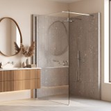 Paravan de dus Rea Flexi Transparent / Chrome 120